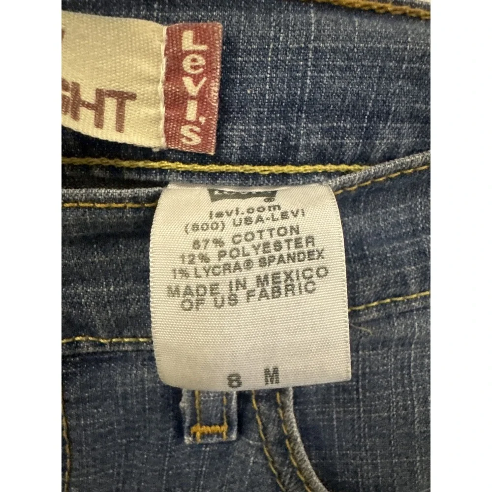 Levi's Nouveau‎ Low Straight 505 Jeans Men's Size 8M Stretch Denim Blue